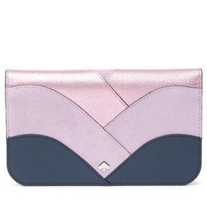 Kate Spade Nadine Patchwork Snap Metallic Wallet